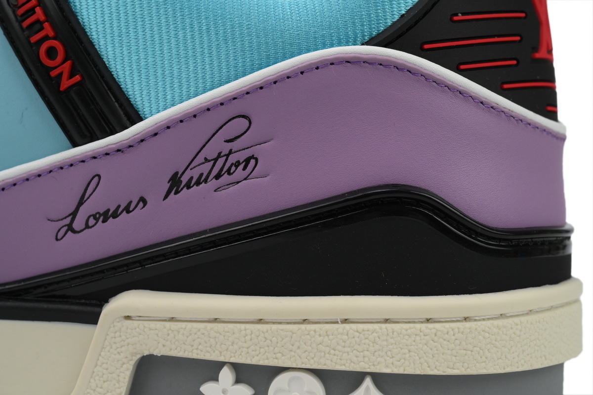 Baskets Louis Vuitton bleu et violet