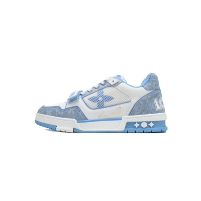 Baskets Louis Vuitton Bleu Blanc 01