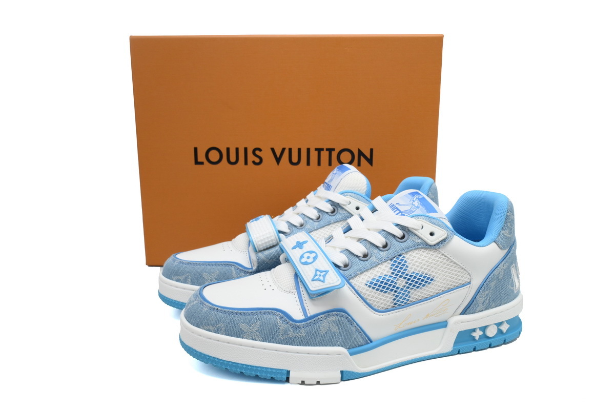 Zapatillas Louis Vuitton, azul y blanco