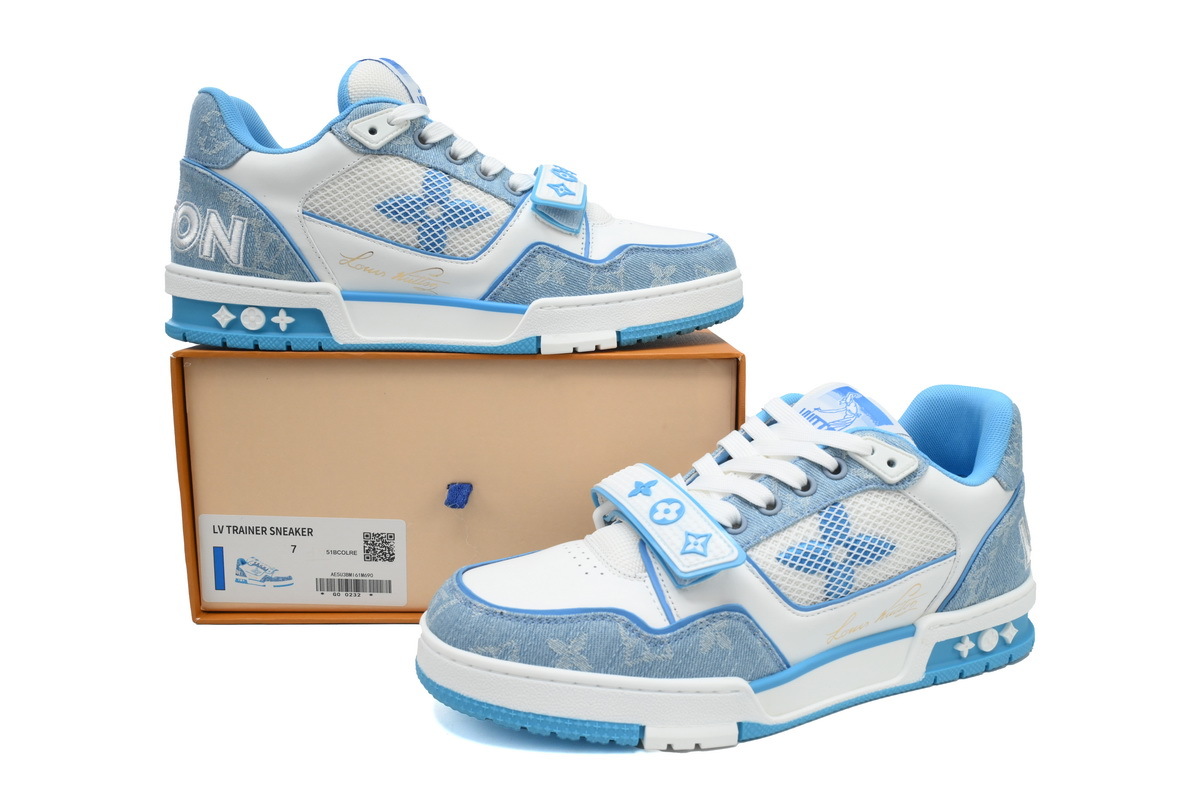 Zapatillas Louis Vuitton, azul y blanco