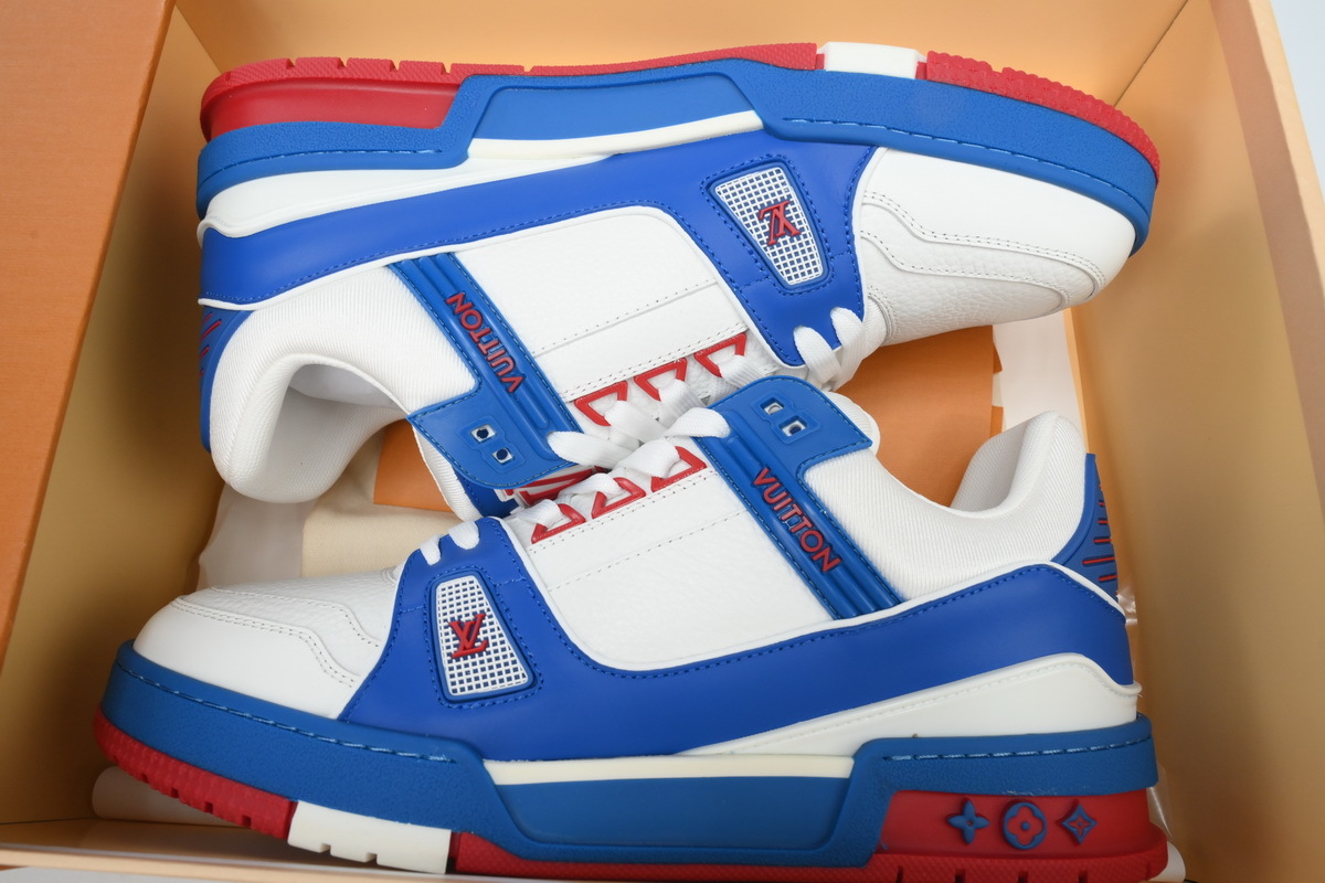 Zapatillas Louis Vuitton, azul y blanco