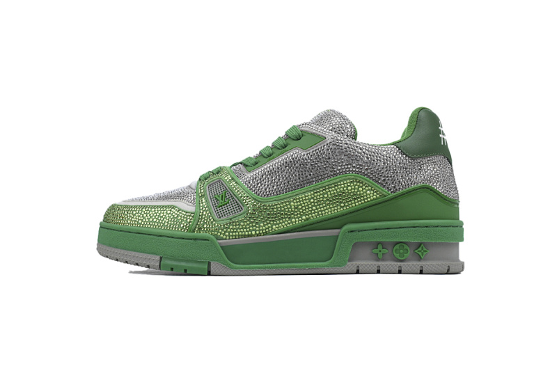 Zapatillas LOUIS VUITTON verdes y plateadas