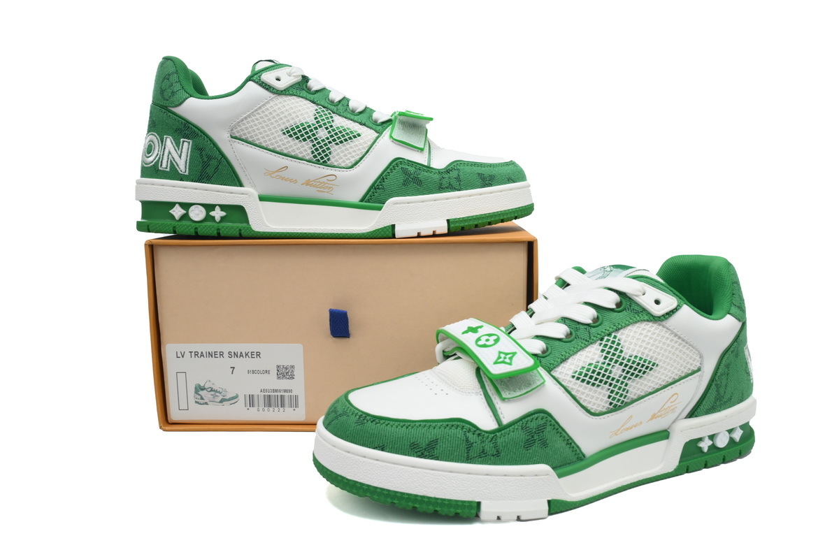 Zapatillas Louis Vuitton verdes y blancas