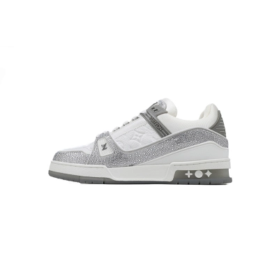 LOUIS VUITTON Baskets Gris Blanc 01
