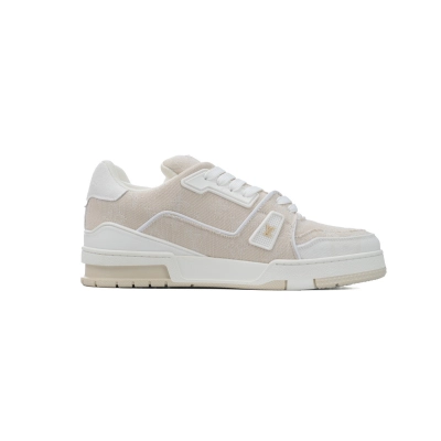 Zapatillas Louis Vuitton, color beige claro y blanco, 02