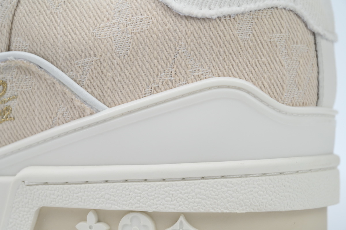 Zapatillas Louis Vuitton, color beige claro y blanco