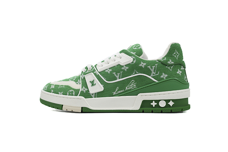 Zapatillas Louis Vuitton, color verde esmeralda claro