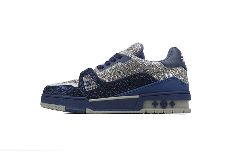 Zapatillas LOUIS VUITTON azul marino y plateadas