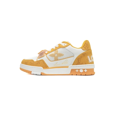 Baskets Louis Vuitton Orange et Blanc 01