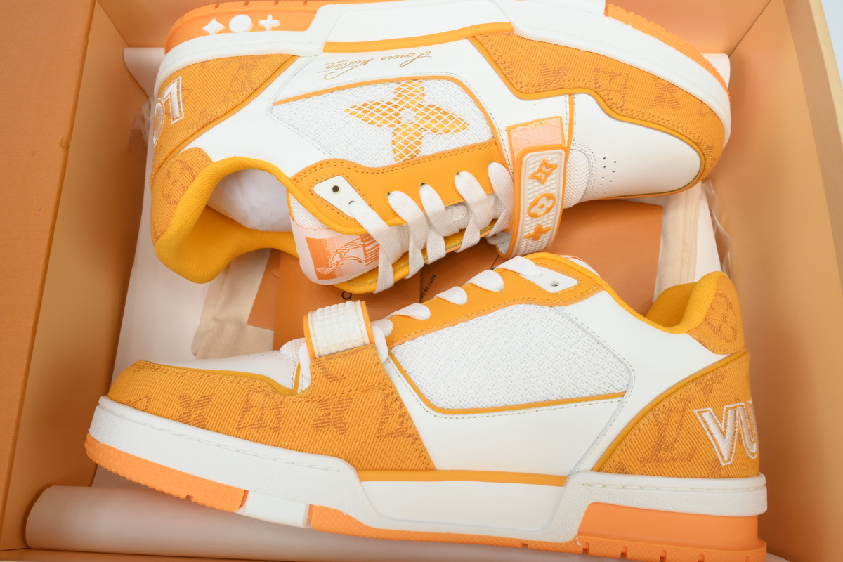 Zapatillas Louis Vuitton naranja y blanco