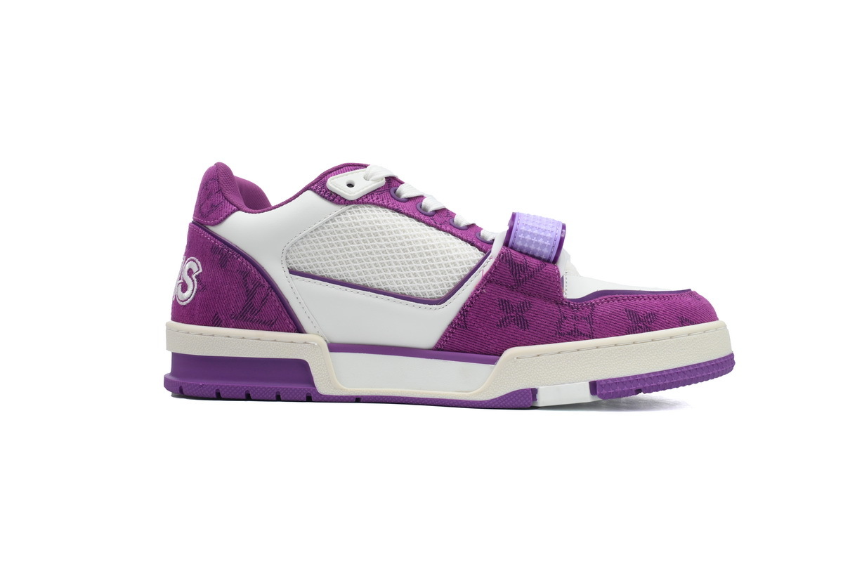 Baskets Louis Vuitton violettes et blanches