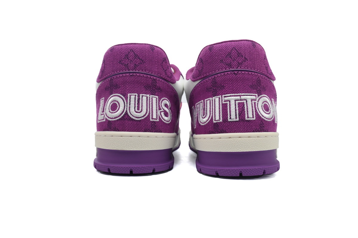 Baskets Louis Vuitton violettes et blanches
