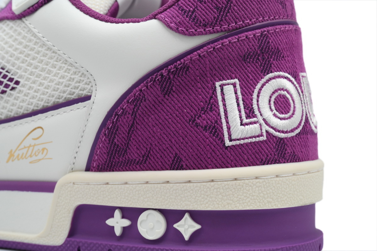 Baskets Louis Vuitton violettes et blanches