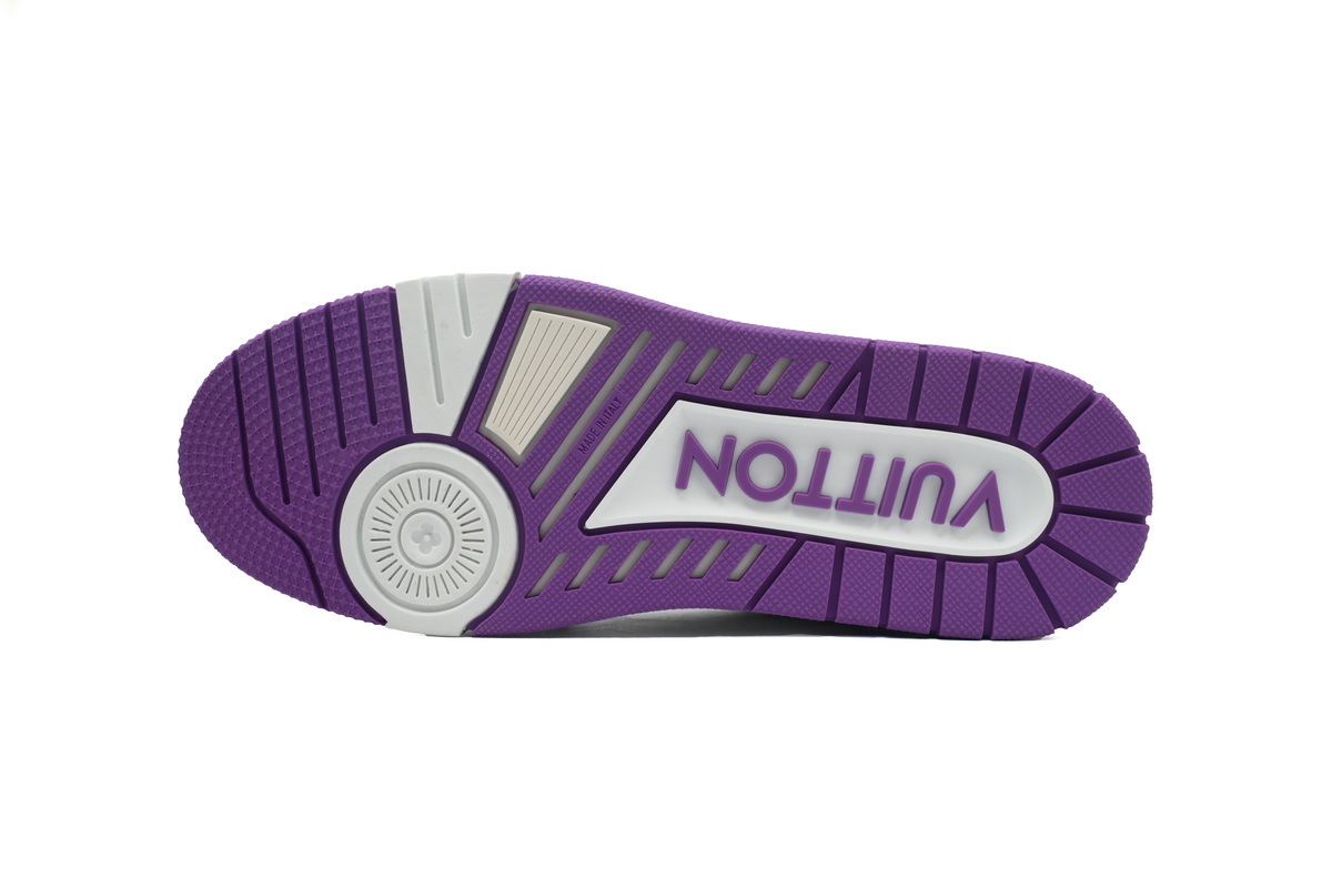 Baskets Louis Vuitton violettes et blanches