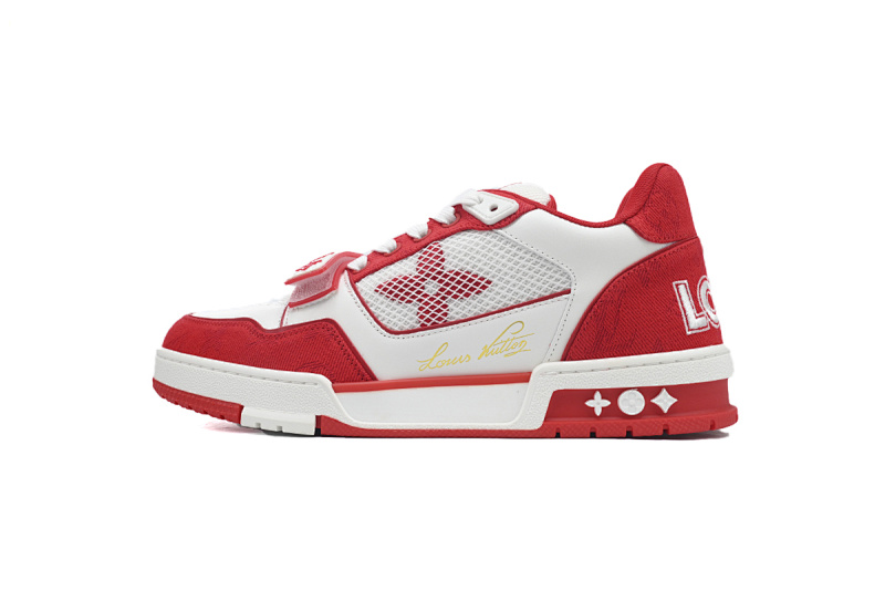 Baskets Louis Vuitton rouges et blanches