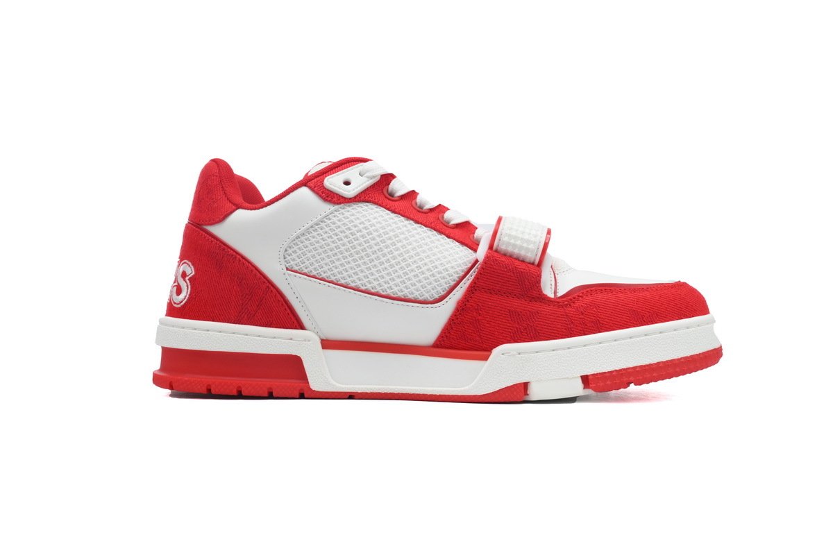 Baskets Louis Vuitton rouges et blanches