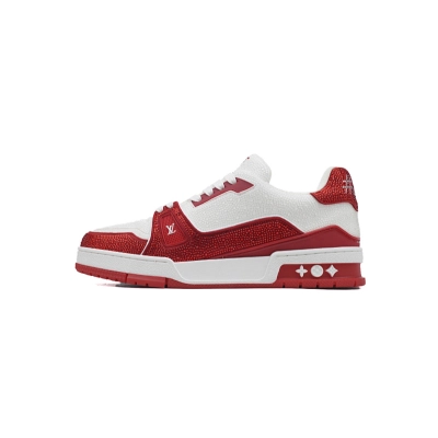 LOUIS VUITTON Baskets Rouge Blanc 01