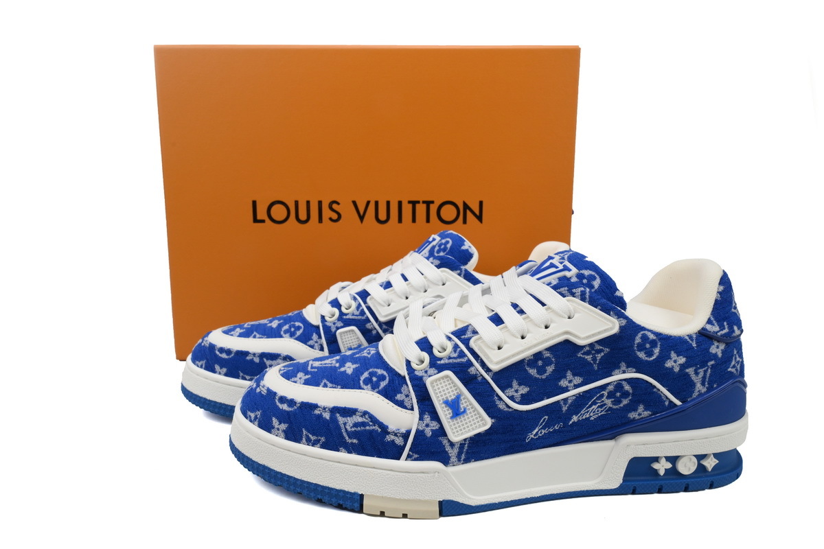 Baskets Louis Vuitton bleu roi