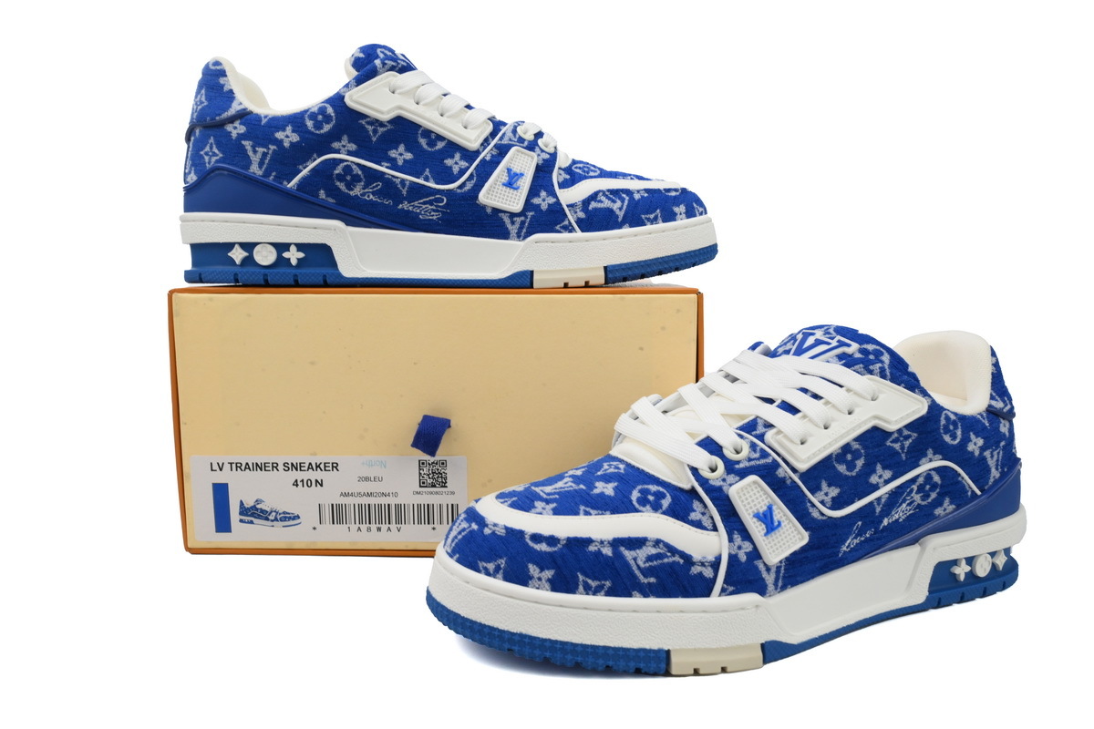 Baskets Louis Vuitton bleu roi