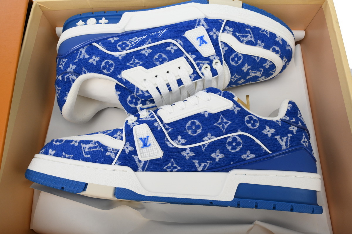 Baskets Louis Vuitton bleu roi
