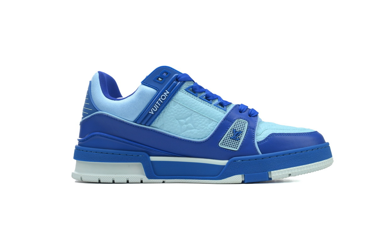 Baskets Louis Vuitton blanches et bleues