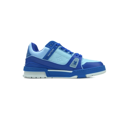 Louis Vuitton Trainer White Blue 02