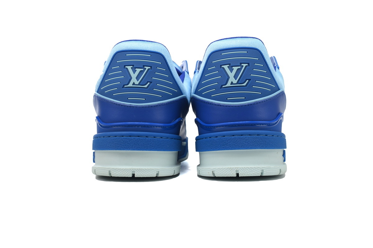 Baskets Louis Vuitton blanches et bleues
