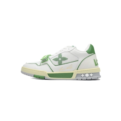 Baskets Louis Vuitton blanches et vertes 01