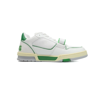 Baskets Louis Vuitton blanches et vertes 02