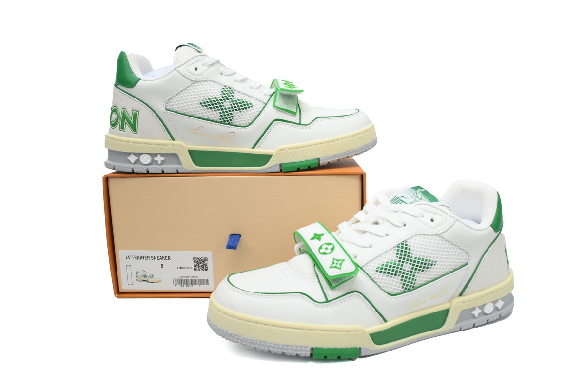 Tênis Louis Vuitton Branco e Verde