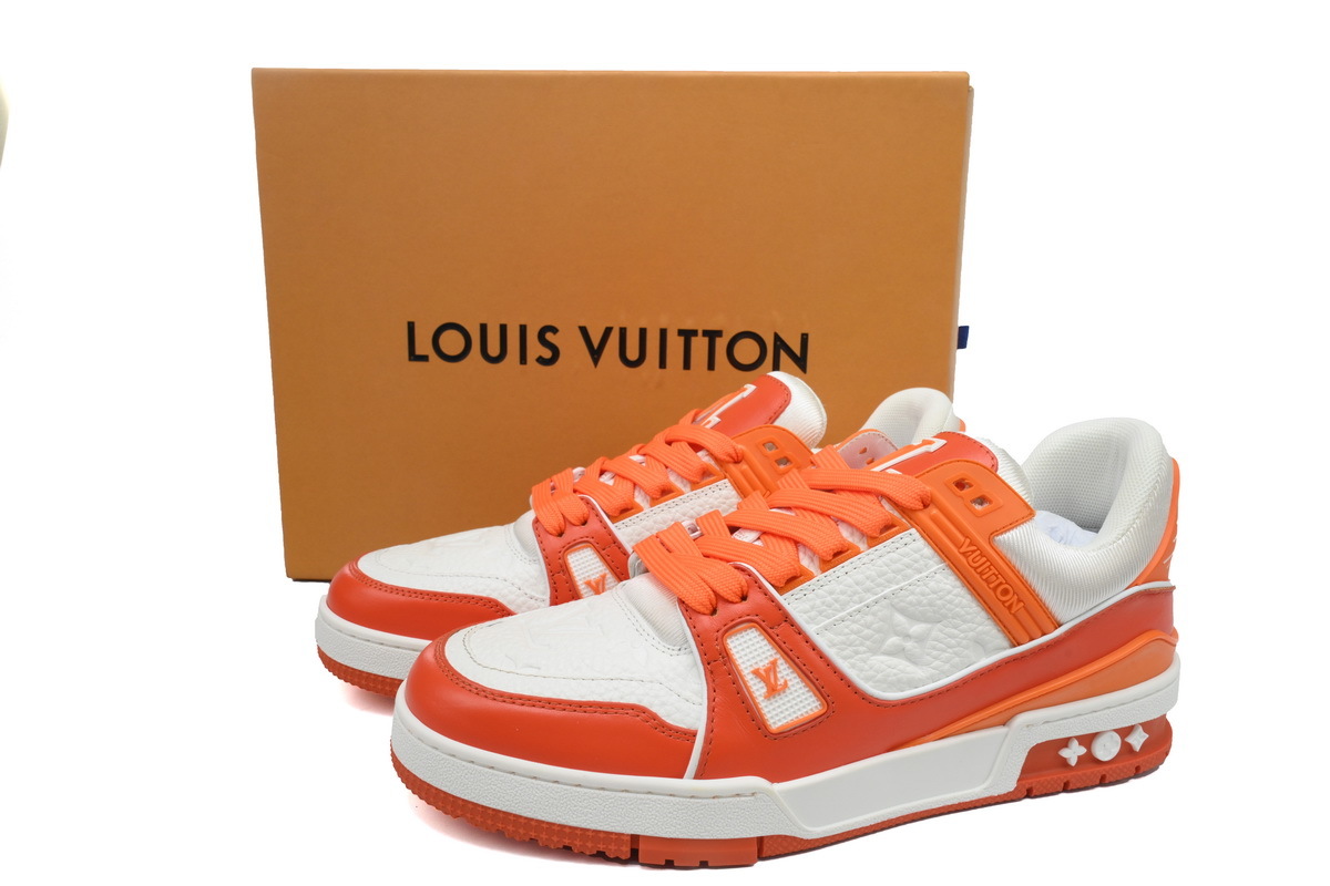 Tênis Louis Vuitton Branco e Laranja