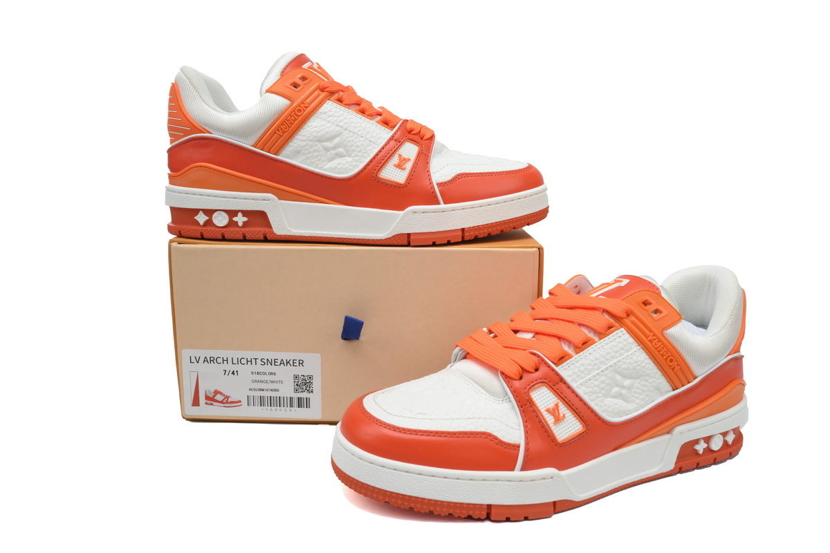 Tênis Louis Vuitton Branco e Laranja