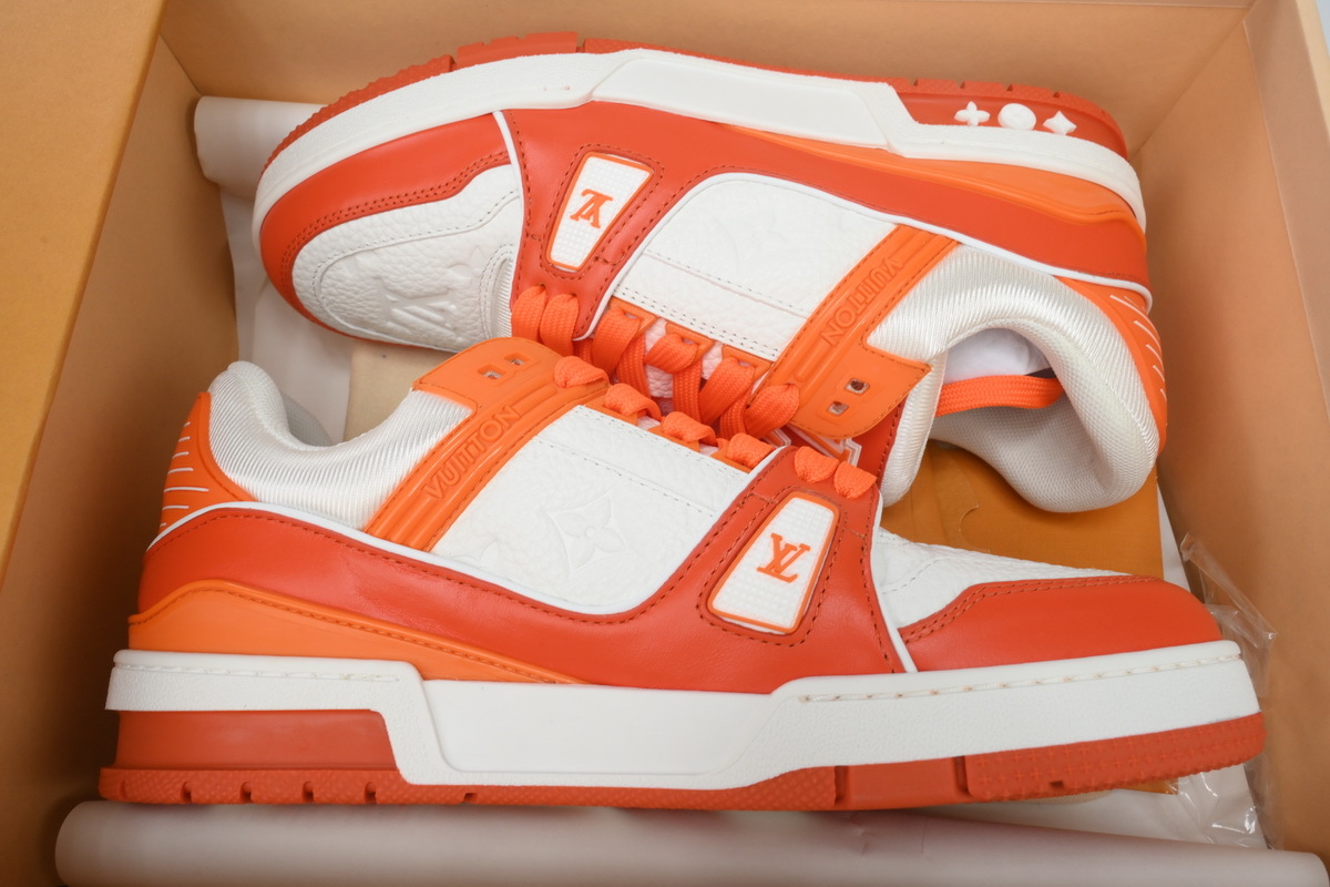 Tênis Louis Vuitton Branco e Laranja