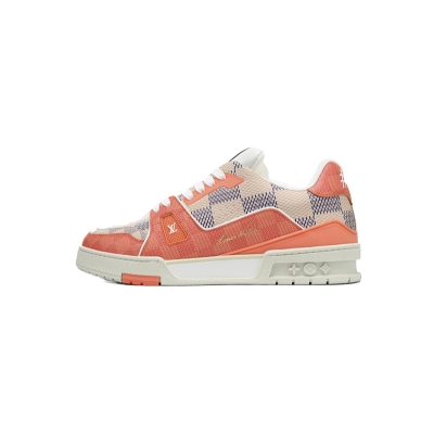 Louis Vuitton Trainer White Orange 01