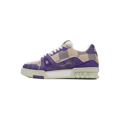 Baskets Louis Vuitton blanches et violettes 01