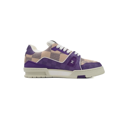 Baskets Louis Vuitton blanches et violettes 02