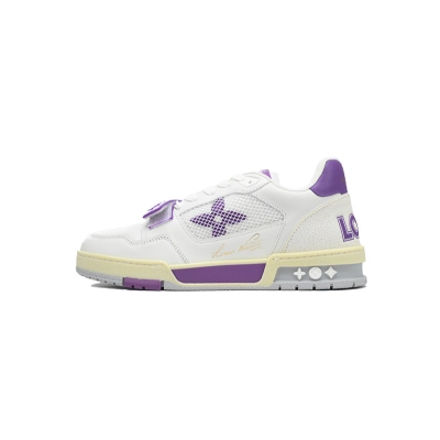 Baskets Louis Vuitton blanches et violettes 01