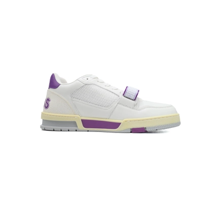 Baskets Louis Vuitton blanches et violettes 02