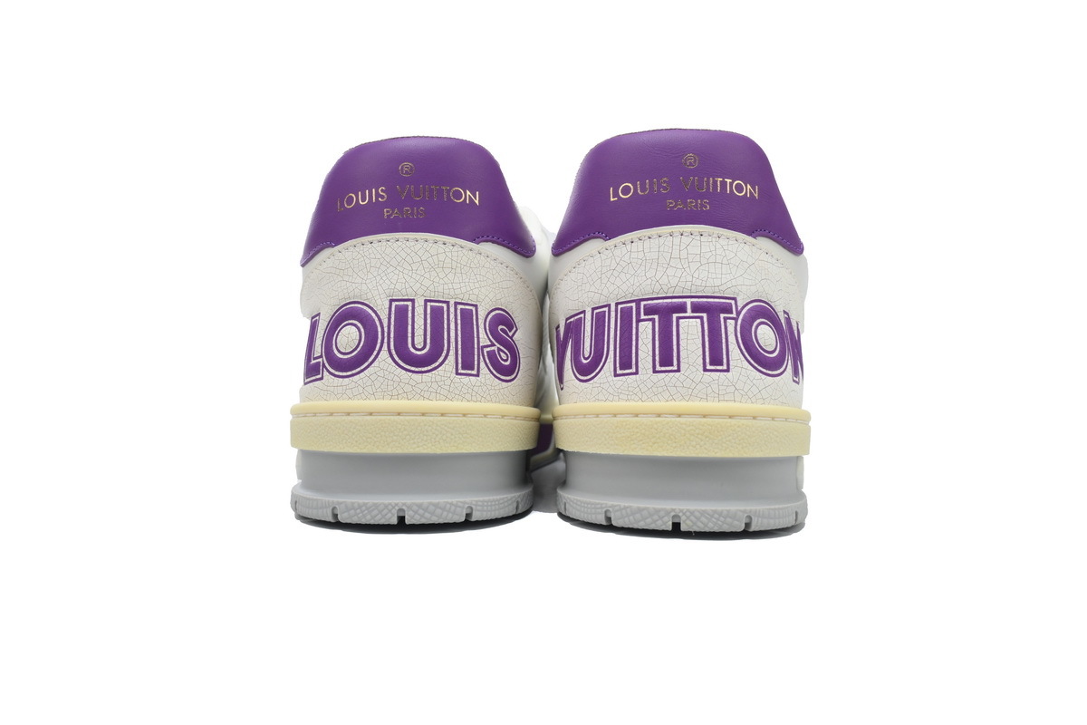 Baskets Louis Vuitton blanches et violettes