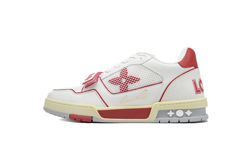 Tênis Louis Vuitton Branco e Vermelho