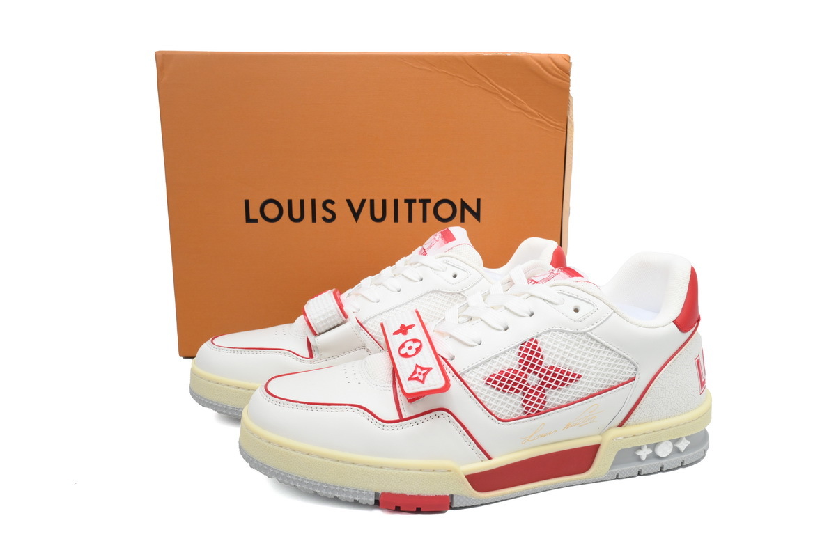 Tênis Louis Vuitton Branco e Vermelho