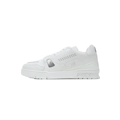 LOUIS VUITTON Baskets Blanc Argent 01