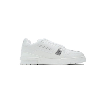 LOUIS VUITTON Baskets Blanc Argent 02