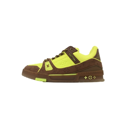 Louis Vuitton Trainer Yellow Brown 01