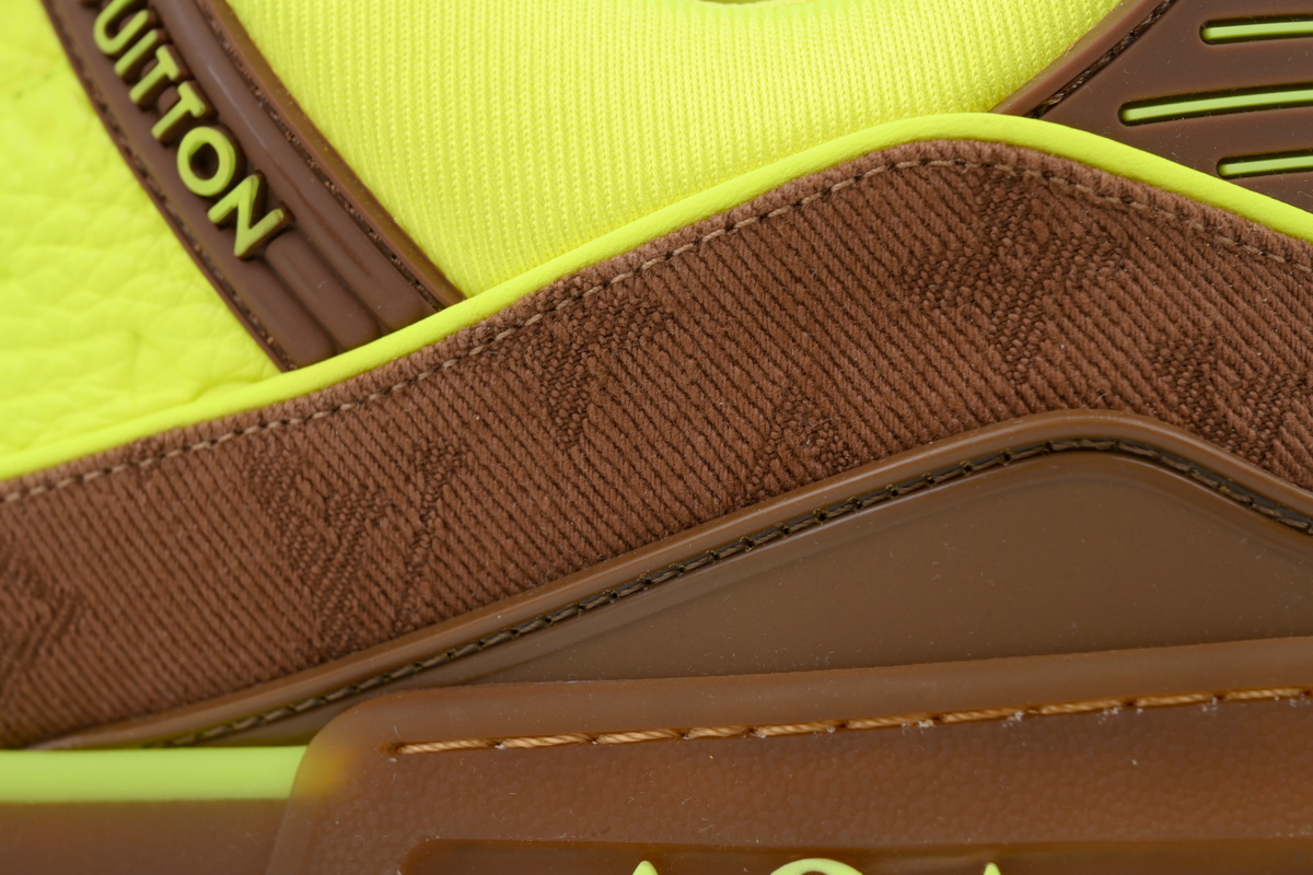 Tênis Louis Vuitton Amarelo e Marrom