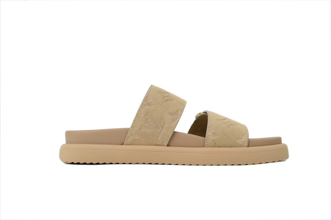LOUIS VUITTON Venice Mule Shoes Beige