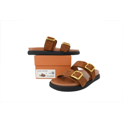 LOUIS VUITTON Venice Mule Shoes Brown 02