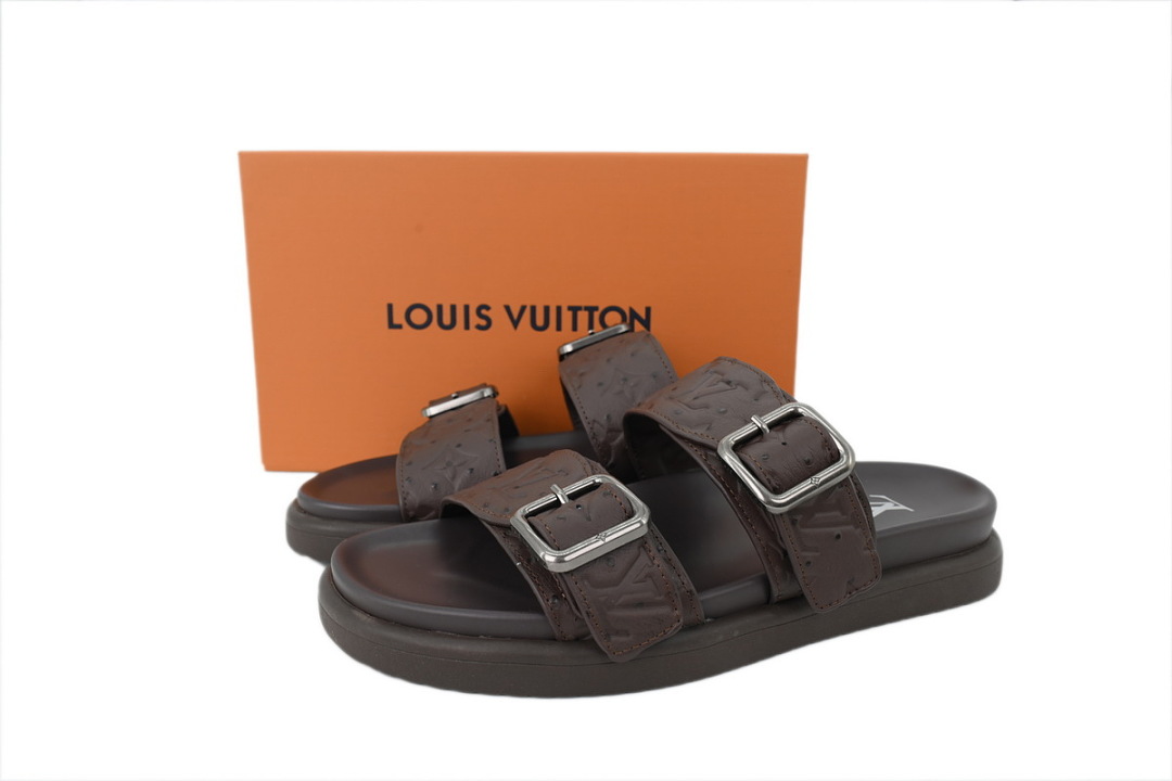 LOUIS VUITTON Venice Mule Shoes Coffee