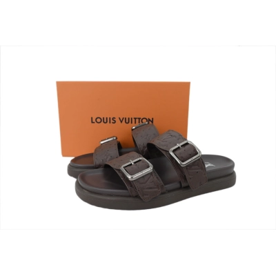 LOUIS VUITTON Venice Mule Shoes Coffee 02