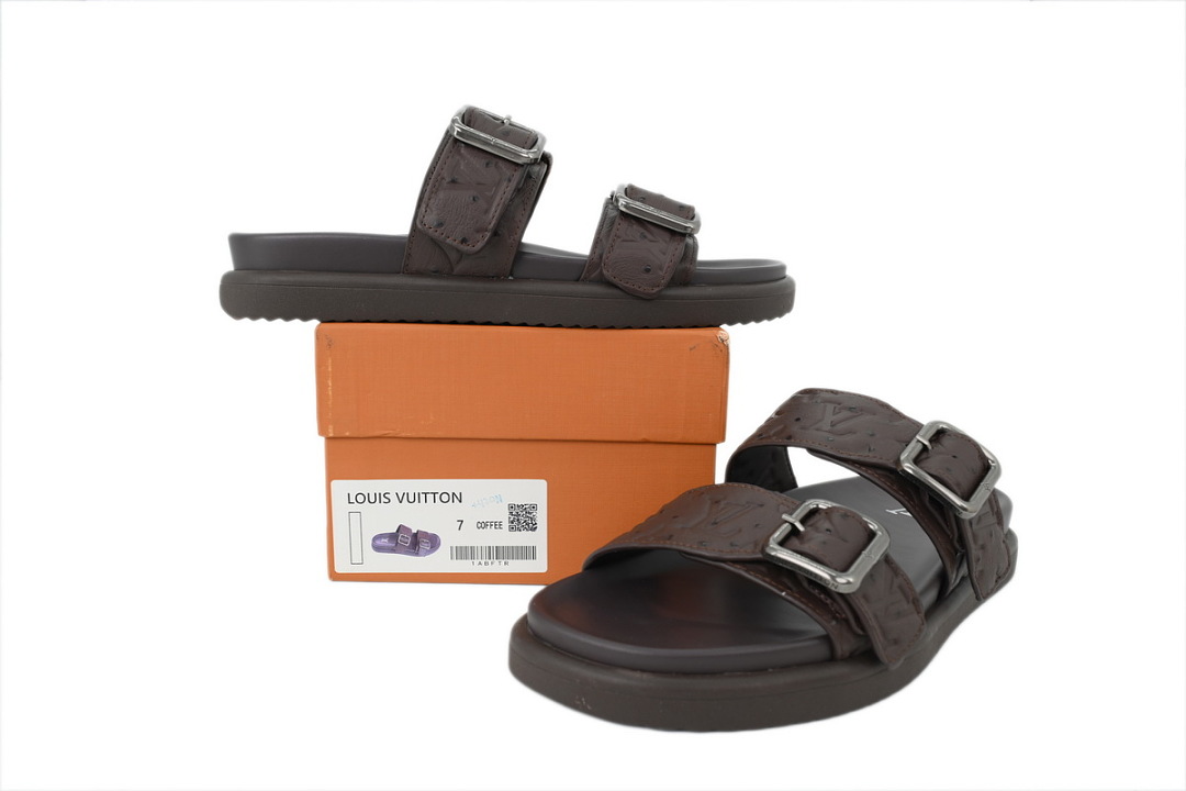 LOUIS VUITTON Venice Mule Shoes Coffee